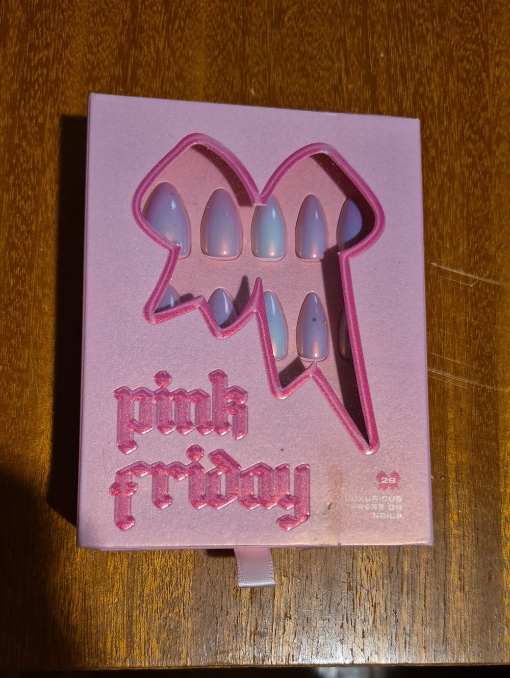 Pink Friday Press-On Nails - Pink/Iridescent